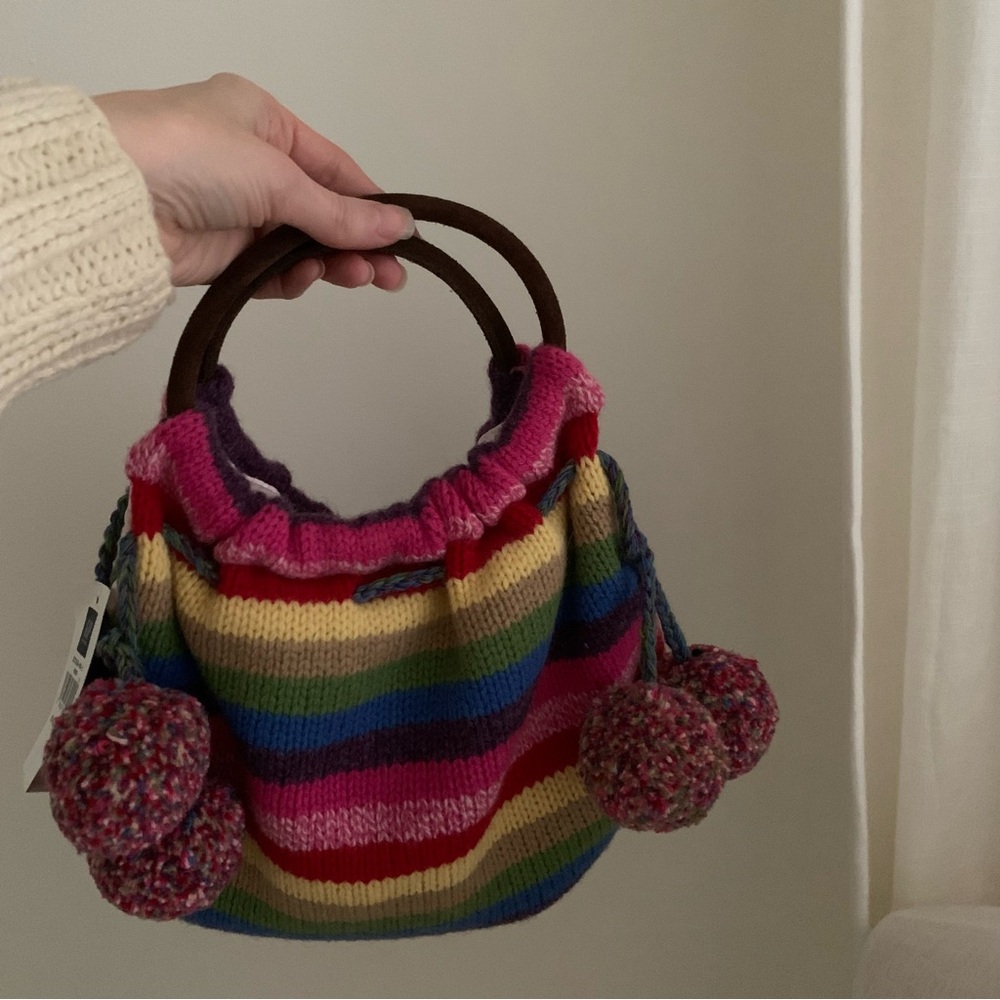 Gap Crazy Stripe Holiday 03 Colorful Rainbow Bag - Picture 12 of 12